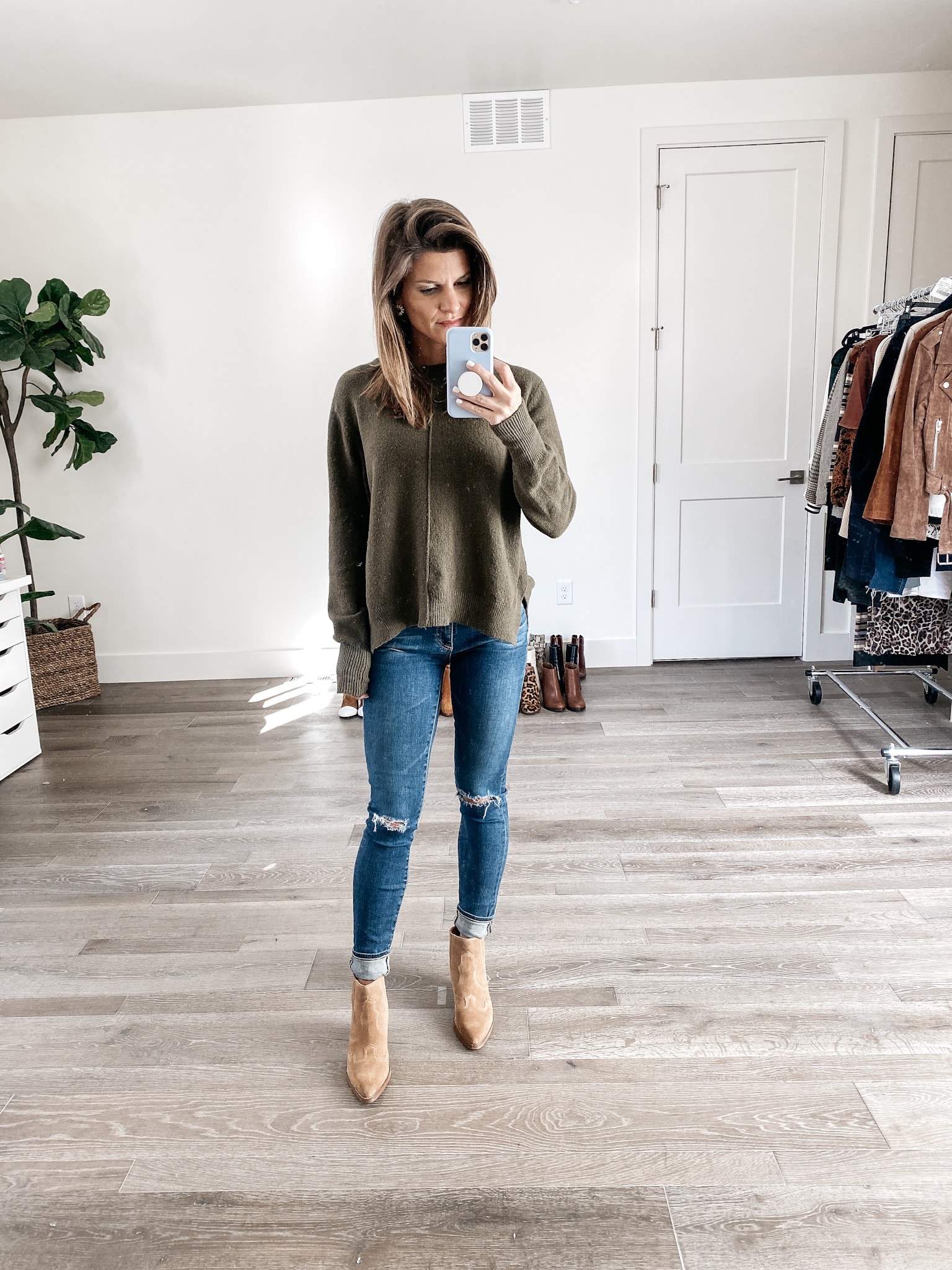 Buy Gray Booties Outfit In Stock