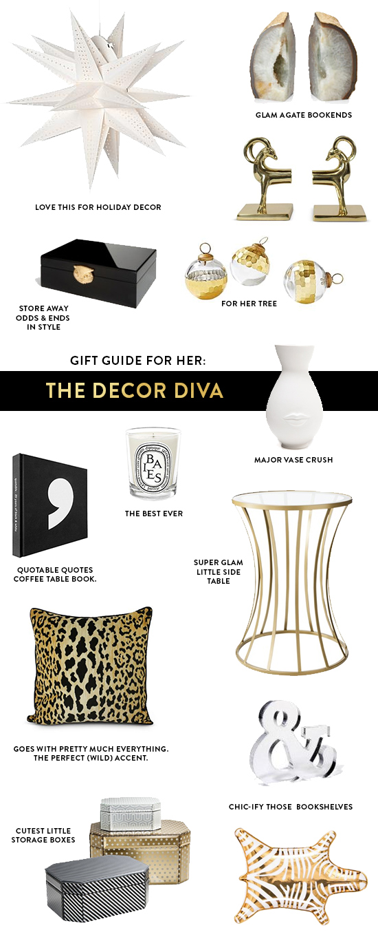 Gift Guide for her: The Decor Diva
