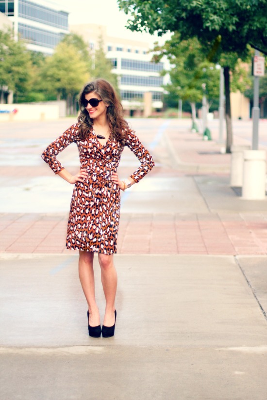 DVF Leopard Print Wrap Dress ...