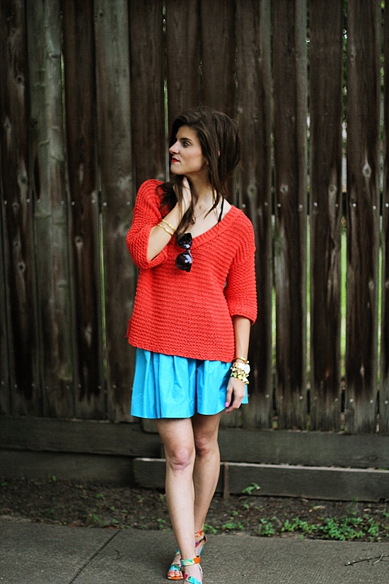 Red Free People Sweater