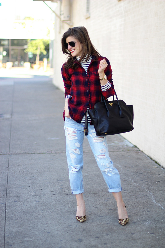 stripes and plaid and leopard