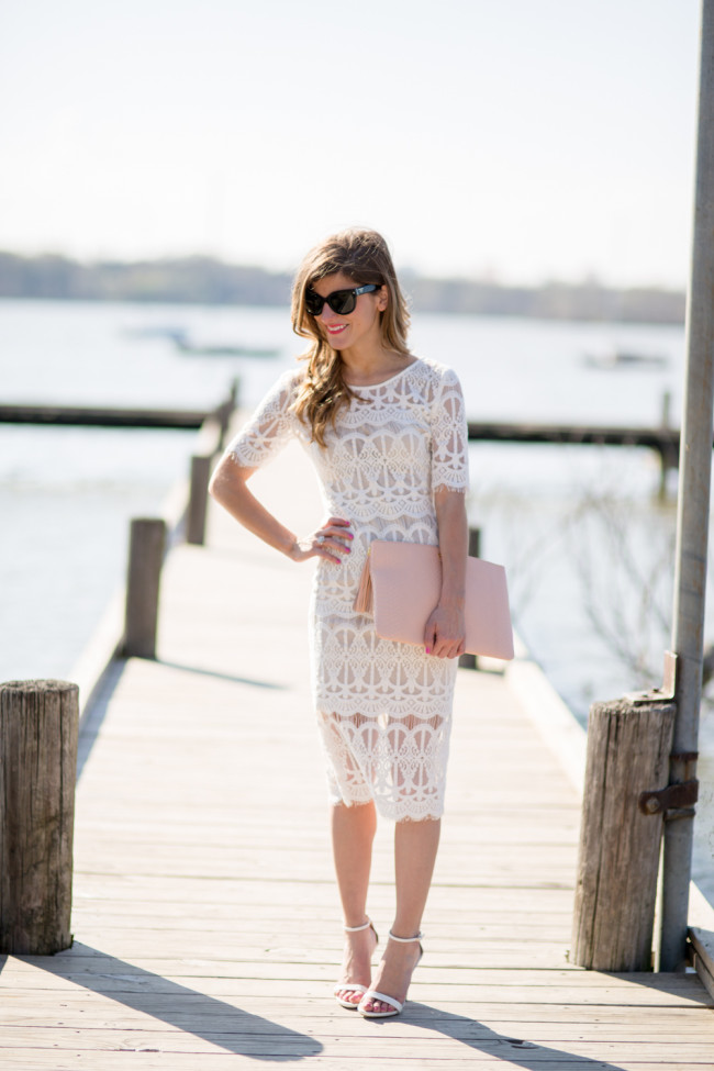 white midi dress easter sunday outfit
