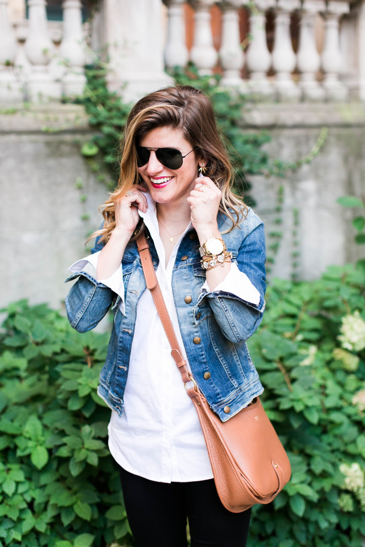 What to Wear with a Jean Jacket - Chic Fall Outfit Combo