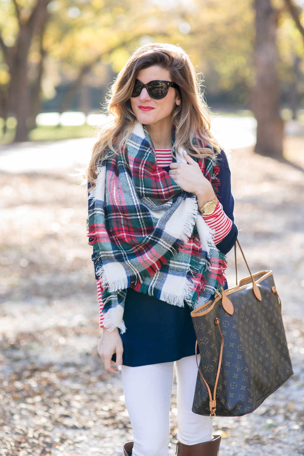 blanket scarf with riding boots-15