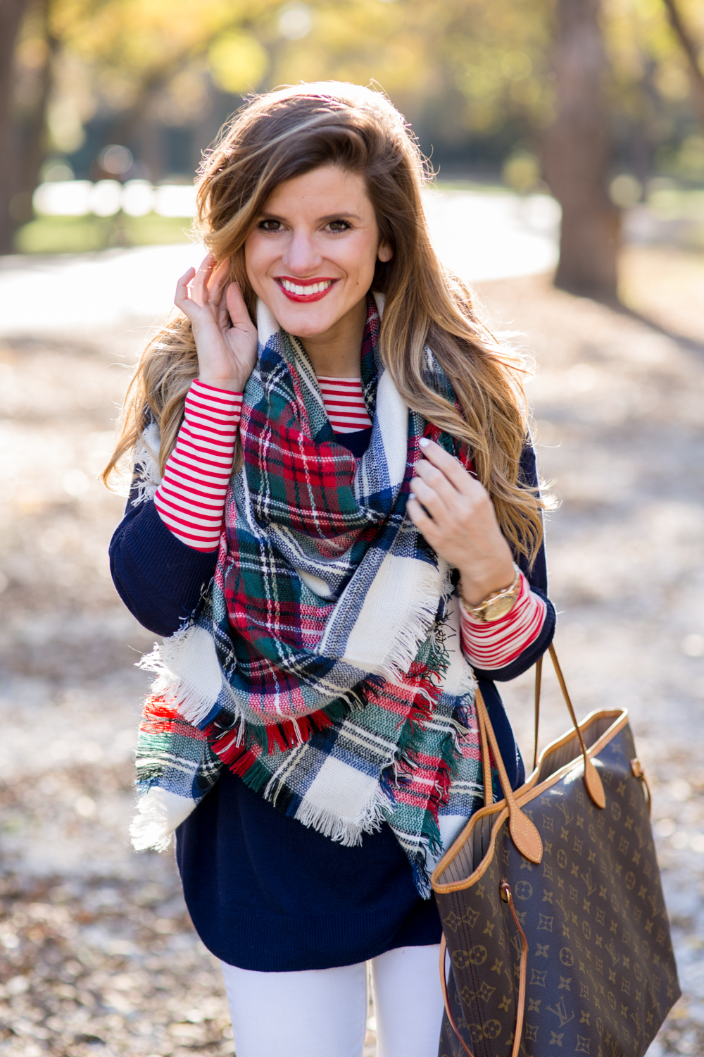 blanket scarf with riding boots-17