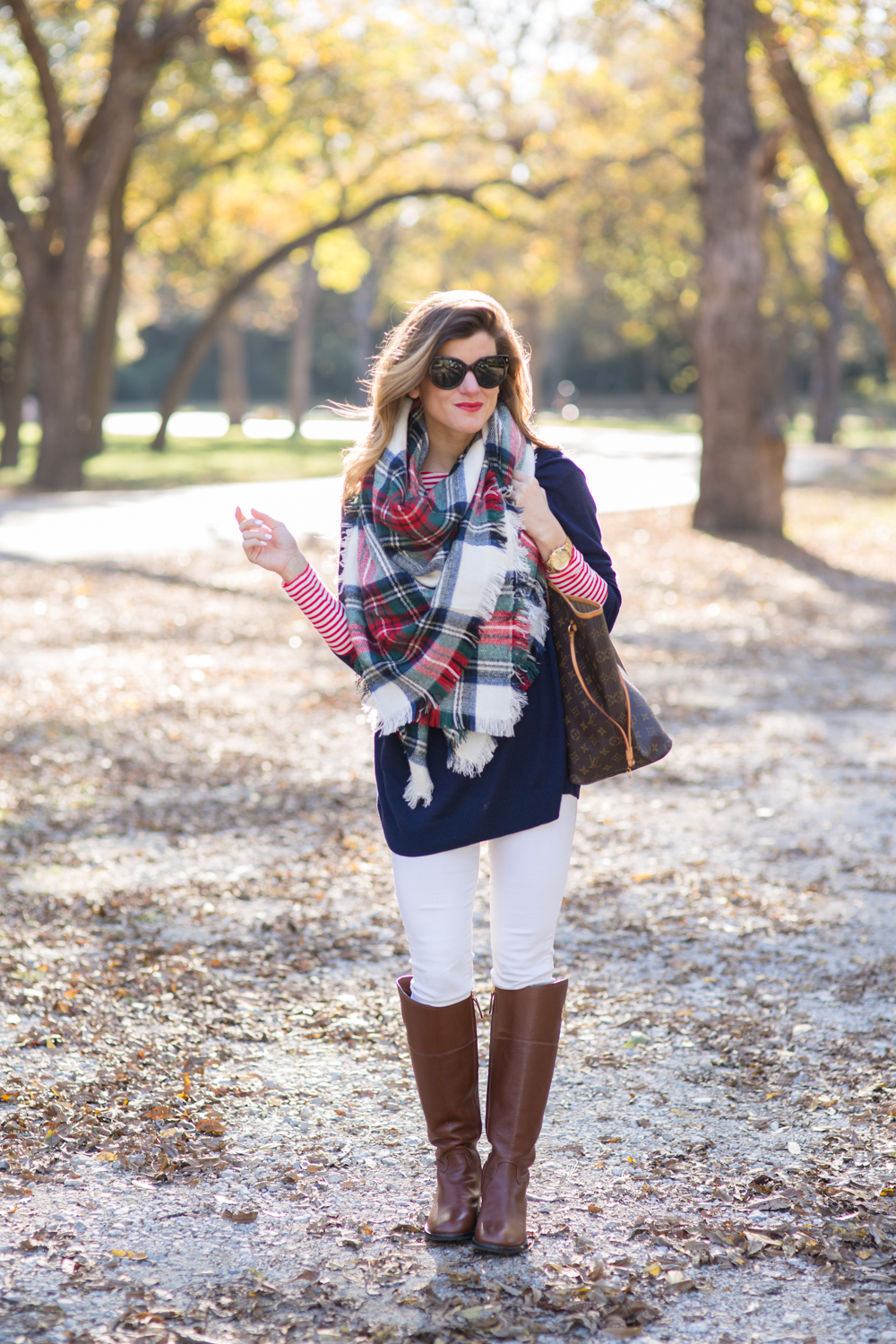 blanket scarf with riding boots-8