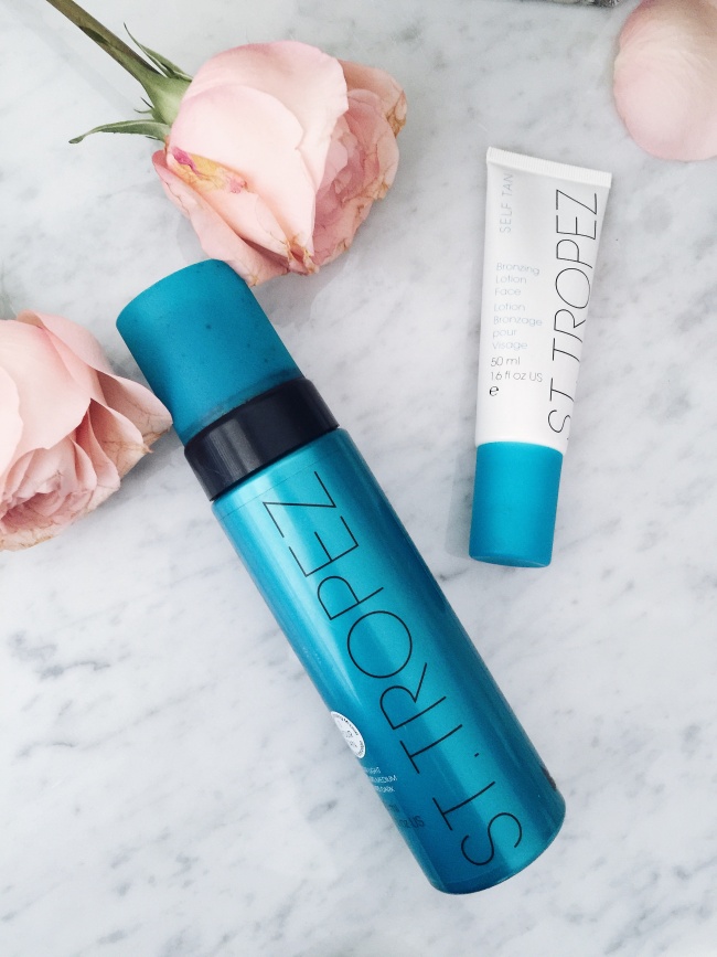 St Tropez tanning mousse and face lotion