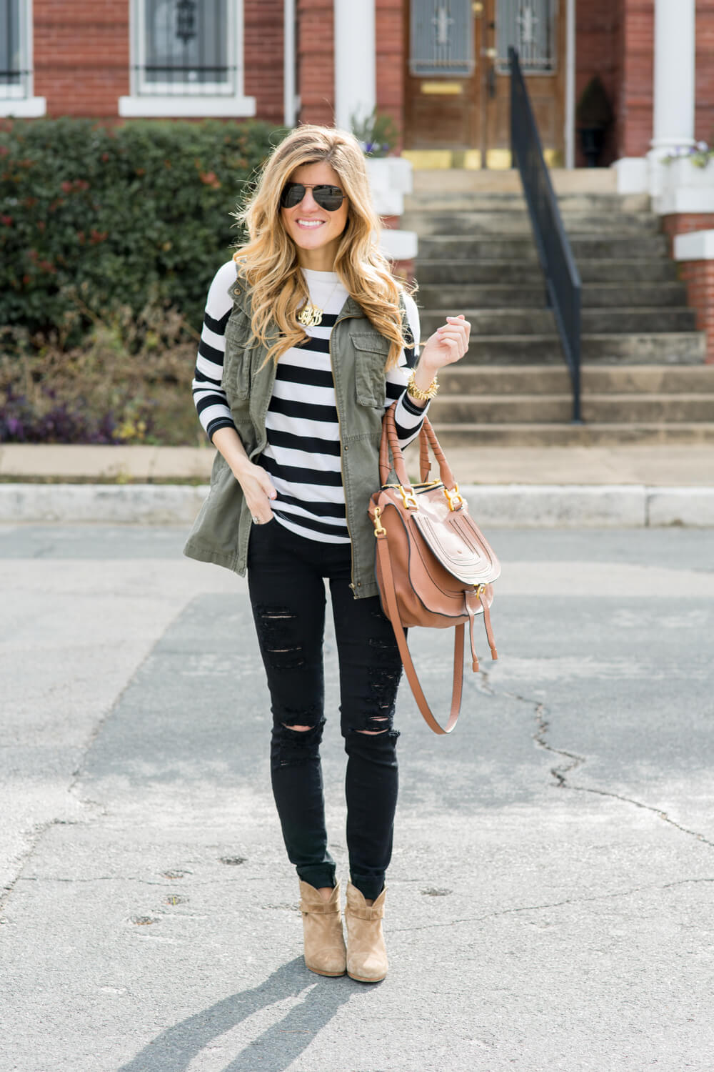 brighton the day fall outfit with utility vest