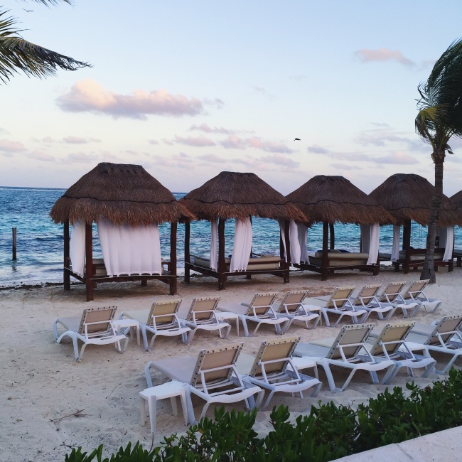 azul beach hotel cabanas and beach chairs