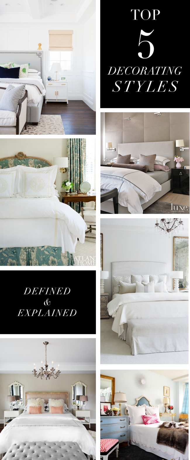 Top 5 Decorating Styles and Bedroom Themes by Brighton The Day Blog