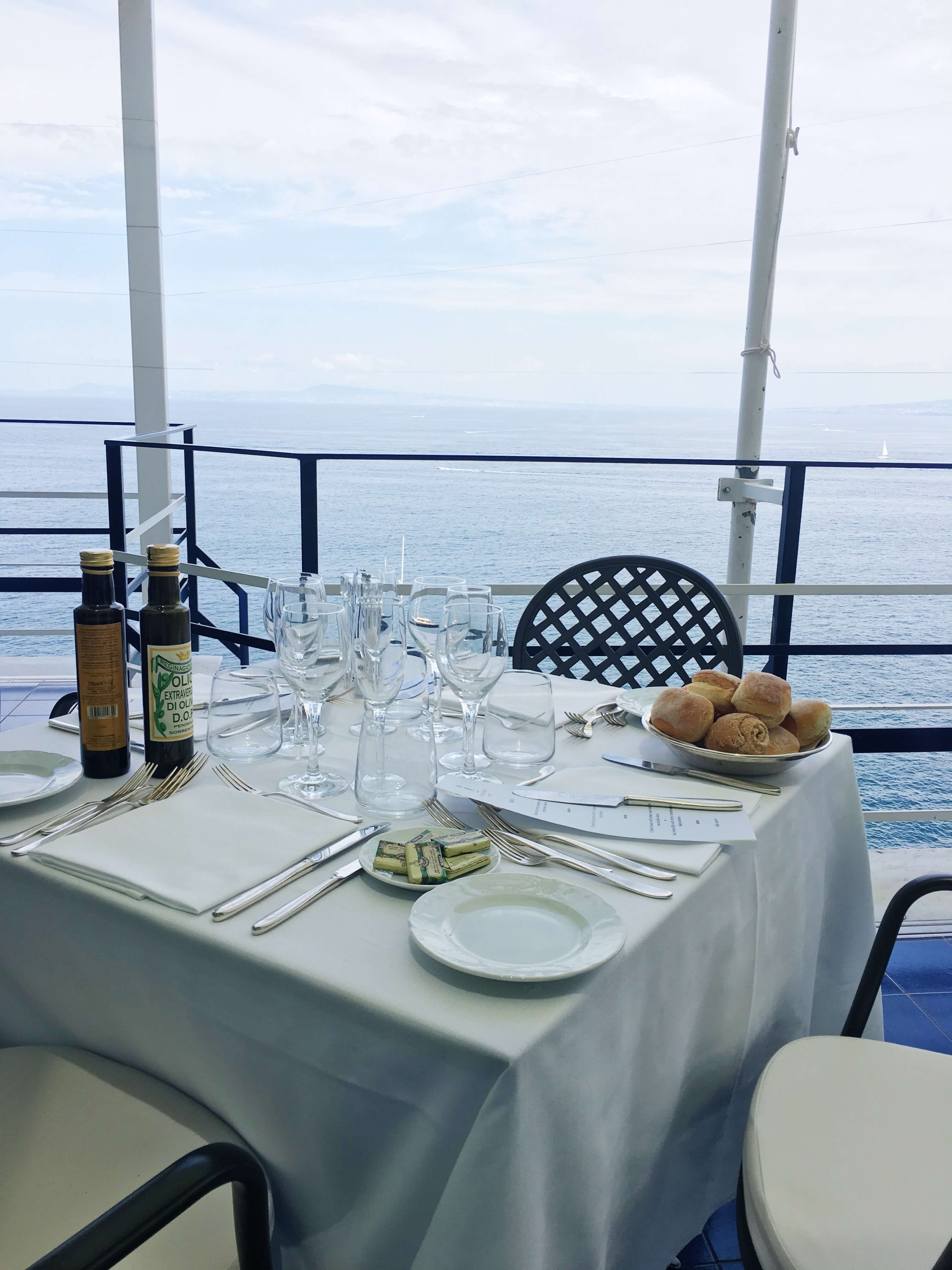 restaurant view at hotel parco dei principi in sorrento, italy