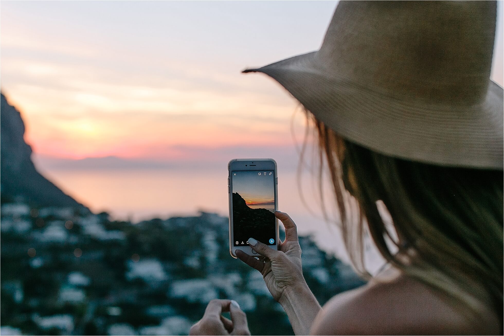capturing the sunset in capri with iphone