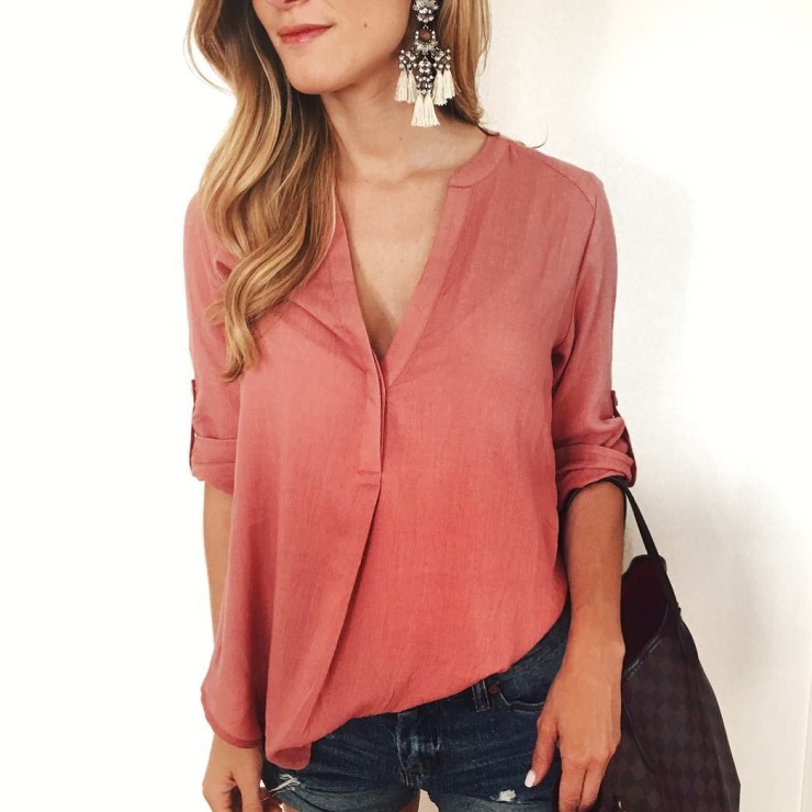 coral blouse on sale for $26!
