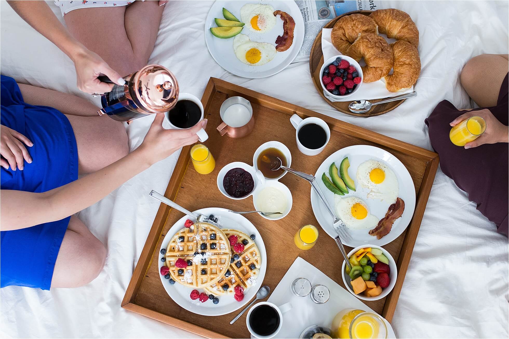 saturday morning breakfast in bed