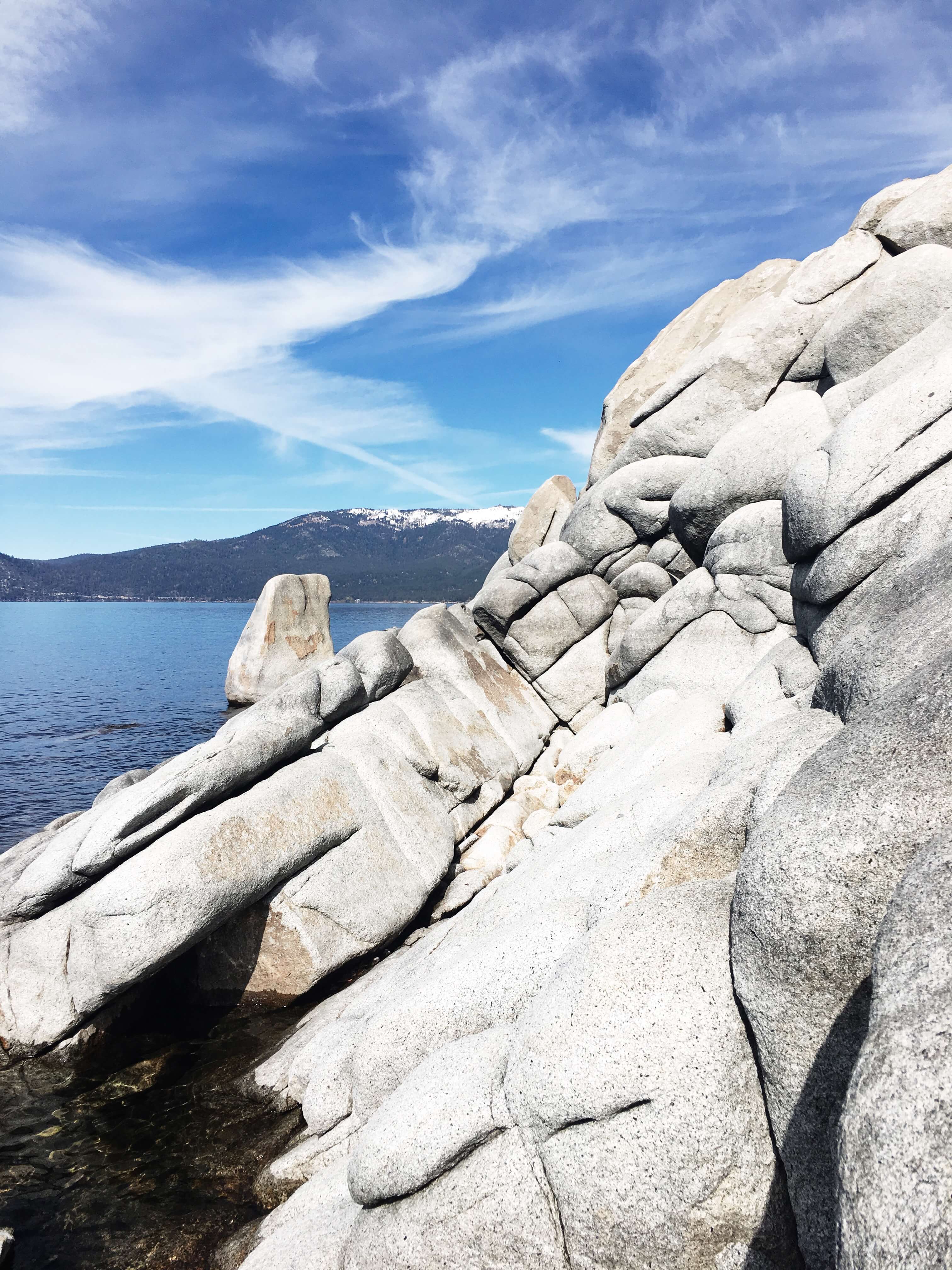 Lake Tahoe Travel Guide - Sand Harbour Beach's White Granite Rocks