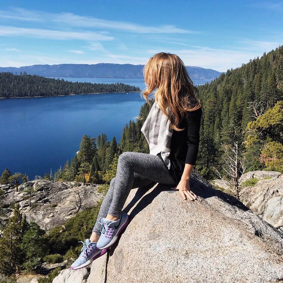 brighton the day hiking outfit in lake tahoe