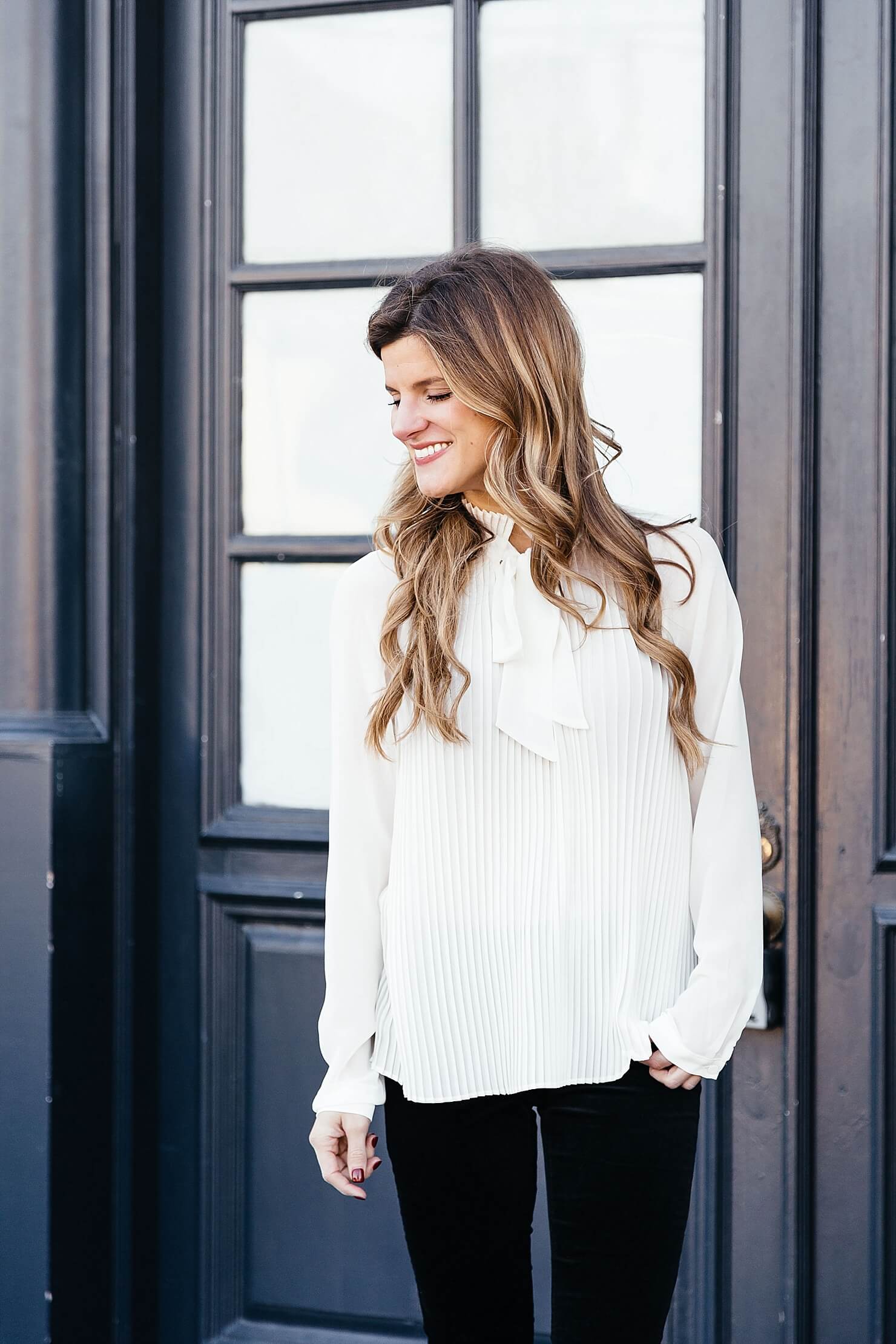 Target Holiday Style - White pleated blouse, who what wear Clothes