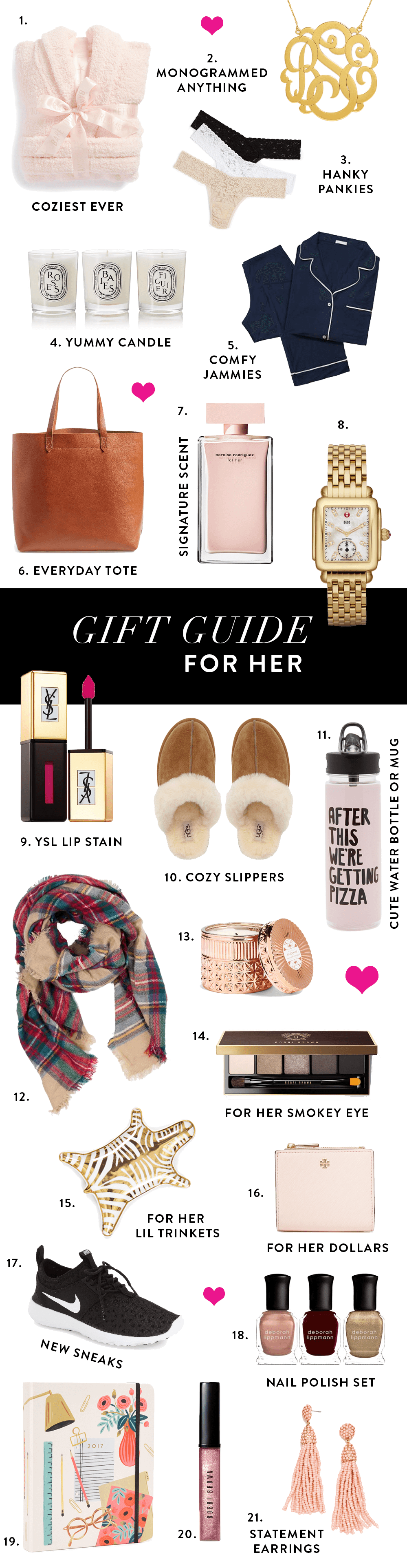 gift guide for her, what to buy for her, holiday shop