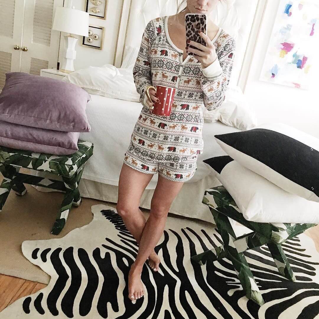 brighton the day mirror selfie holiday pajamas
