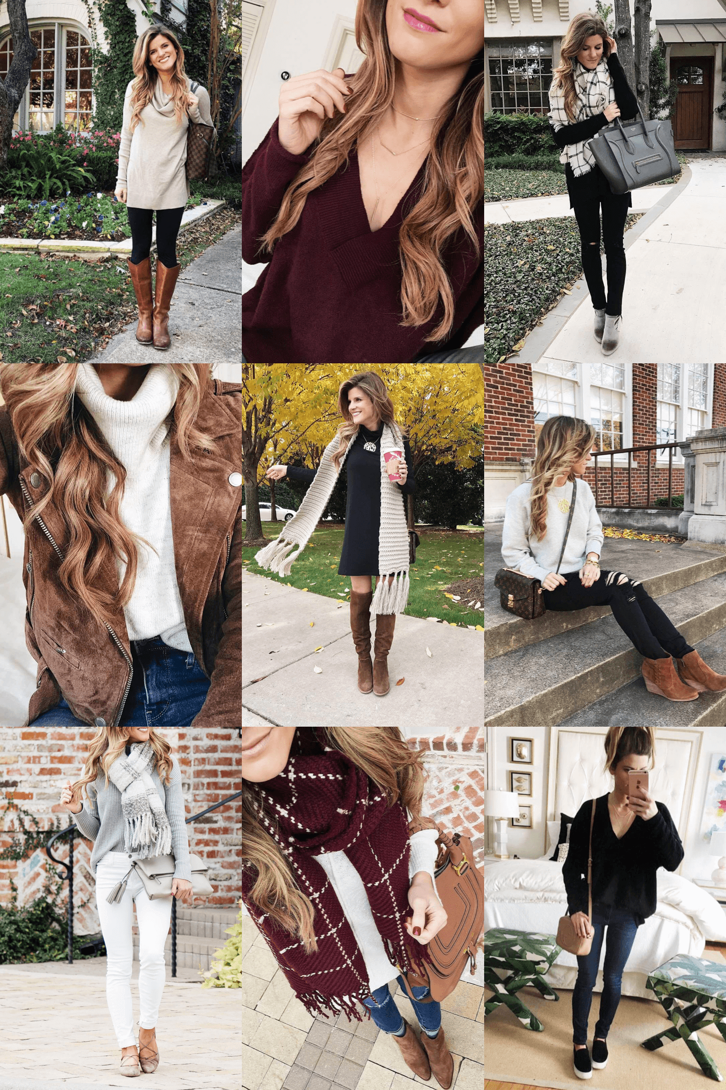 winter outfit ideas, fall outfit ideas, instagram round up, cute outfits, casual and cozy fall and winter outfits