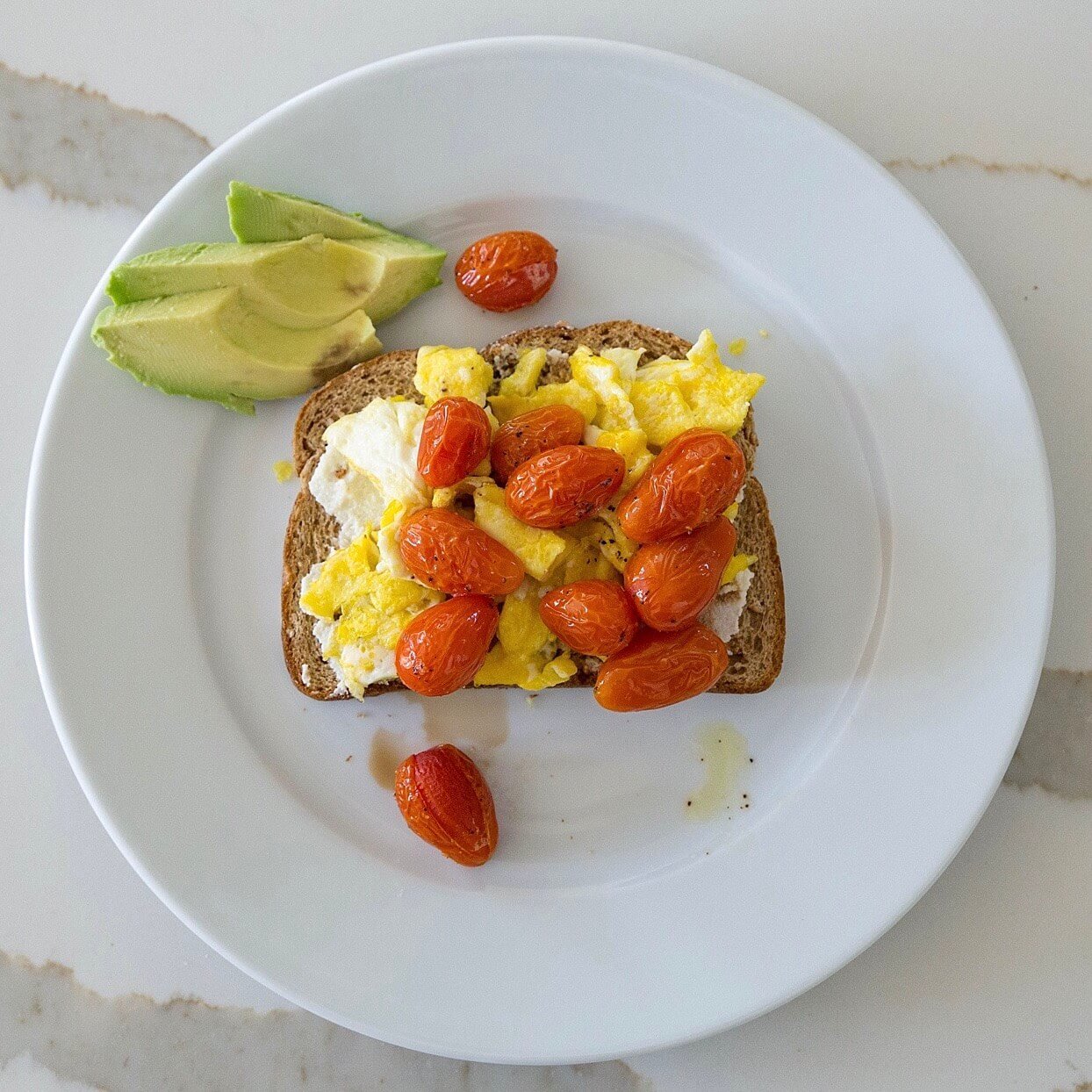 BTD Weekly Meal Plan featuring balsamic ricotta egg toast