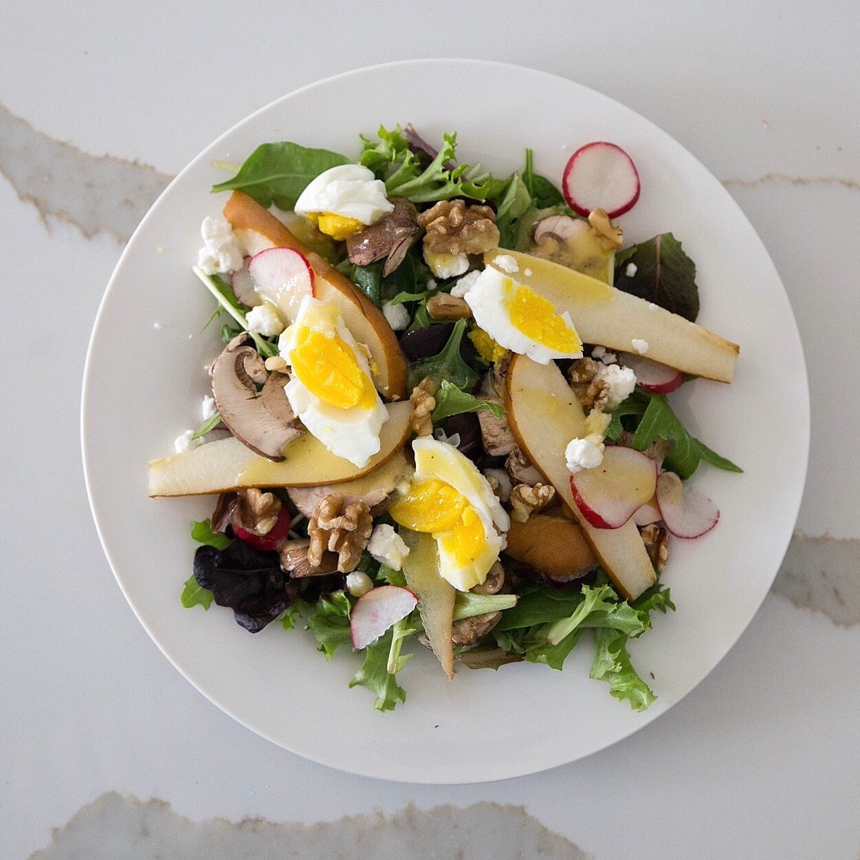 FullSizeRender BTD Weekly Meal Plan featuring pear and egg garden salad