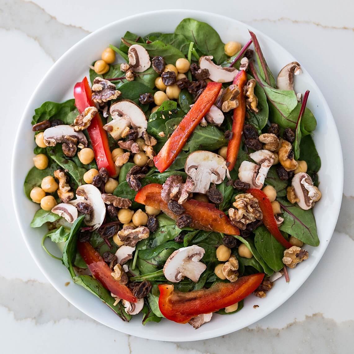 balsamic kale and chickpea salad