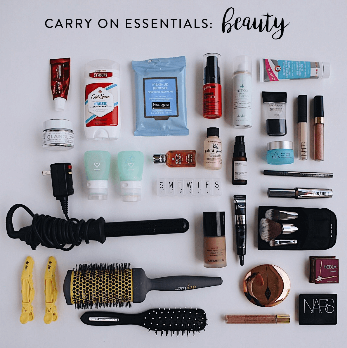 beauty carry on essentials