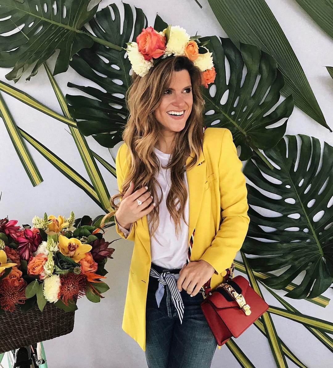 brighton keller at Create & Cultivate conference wearing yellow blazer and white tee 