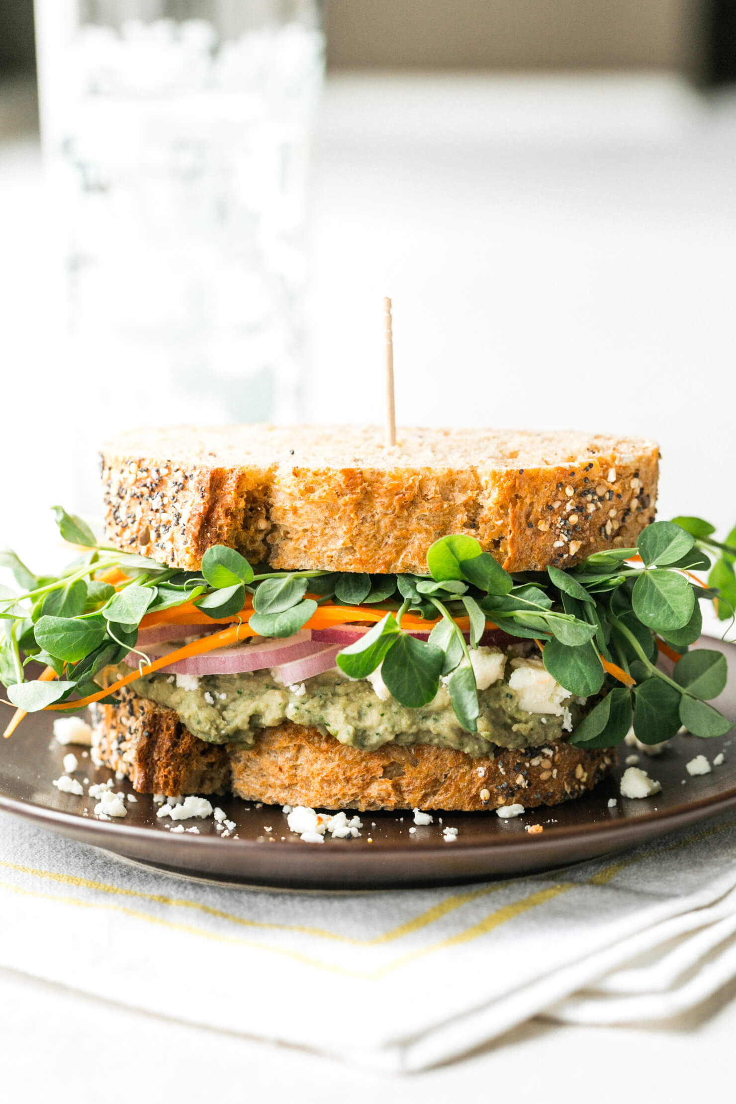 vegetarian lunch ideas, healthy alternative meals, Mediterranean Loaded Veggie Sandwich