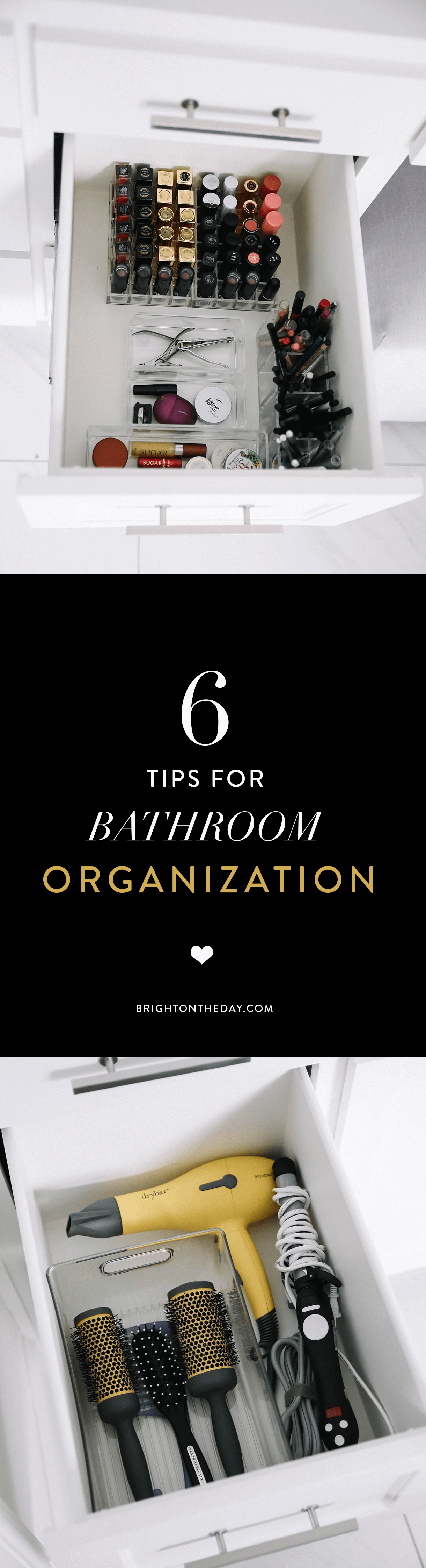 tips for organizing bathroom, 