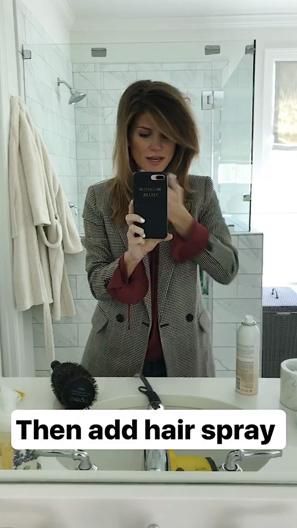 screenshot of instagram story of hair tutorial