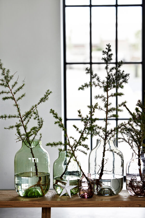 christmas decorating ideas branches in vases