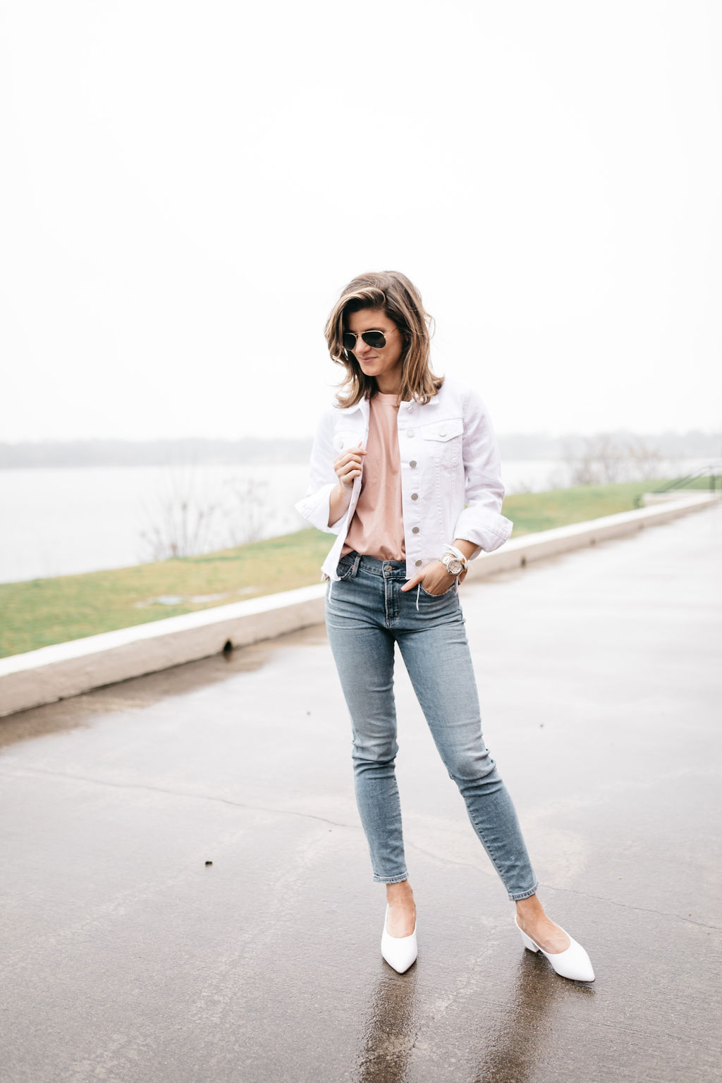 pink mules outfit