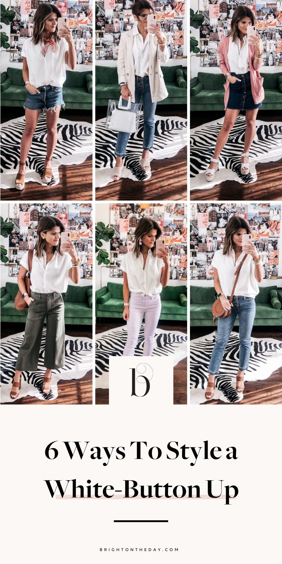 6 ways to style a white button up