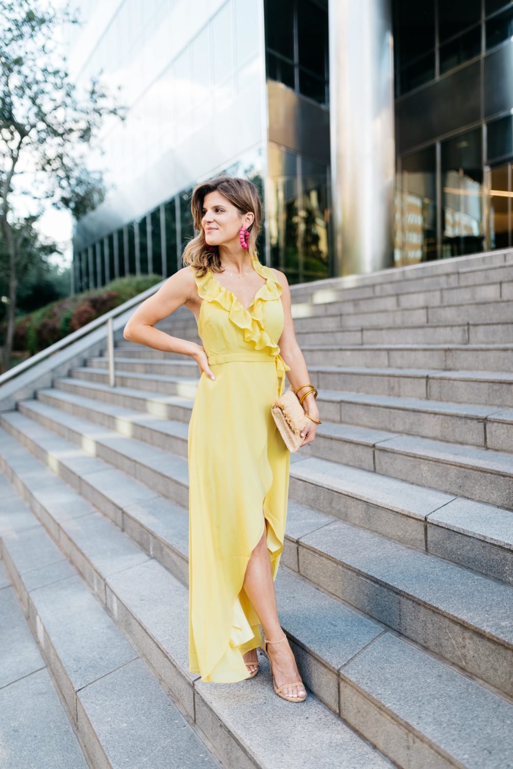 what to wear to a summer black tie wedding yellow long dress