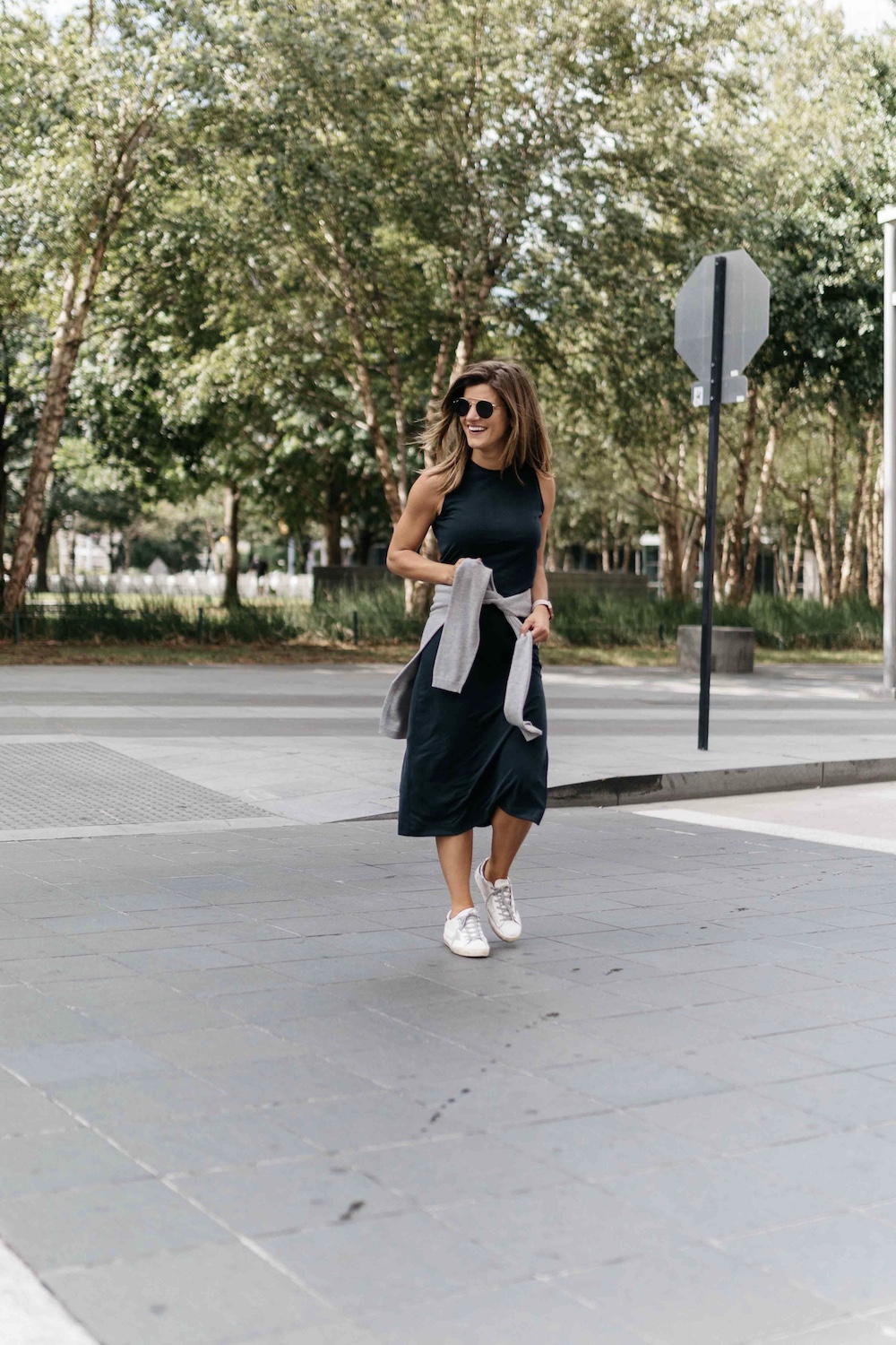midi dresses with sneakers
