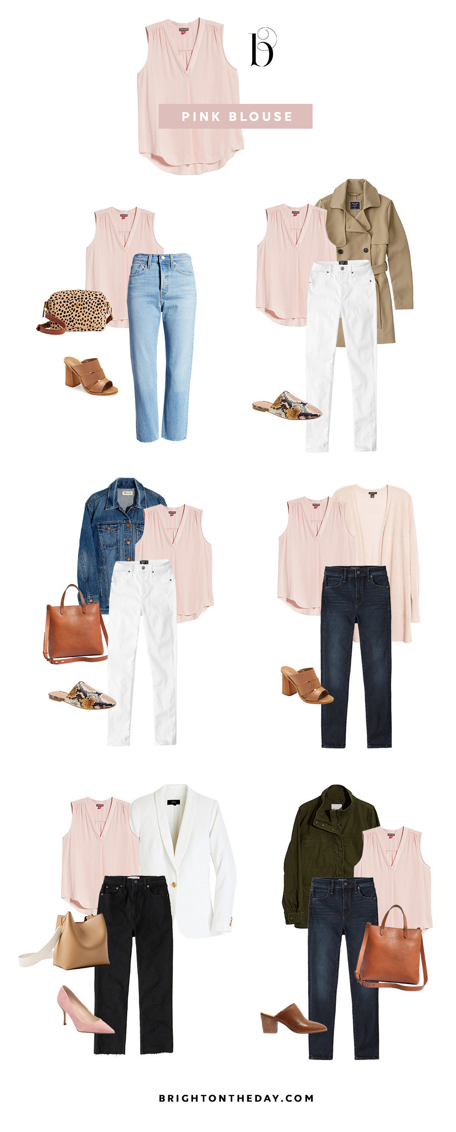 6 Ways to Style a Pink Top