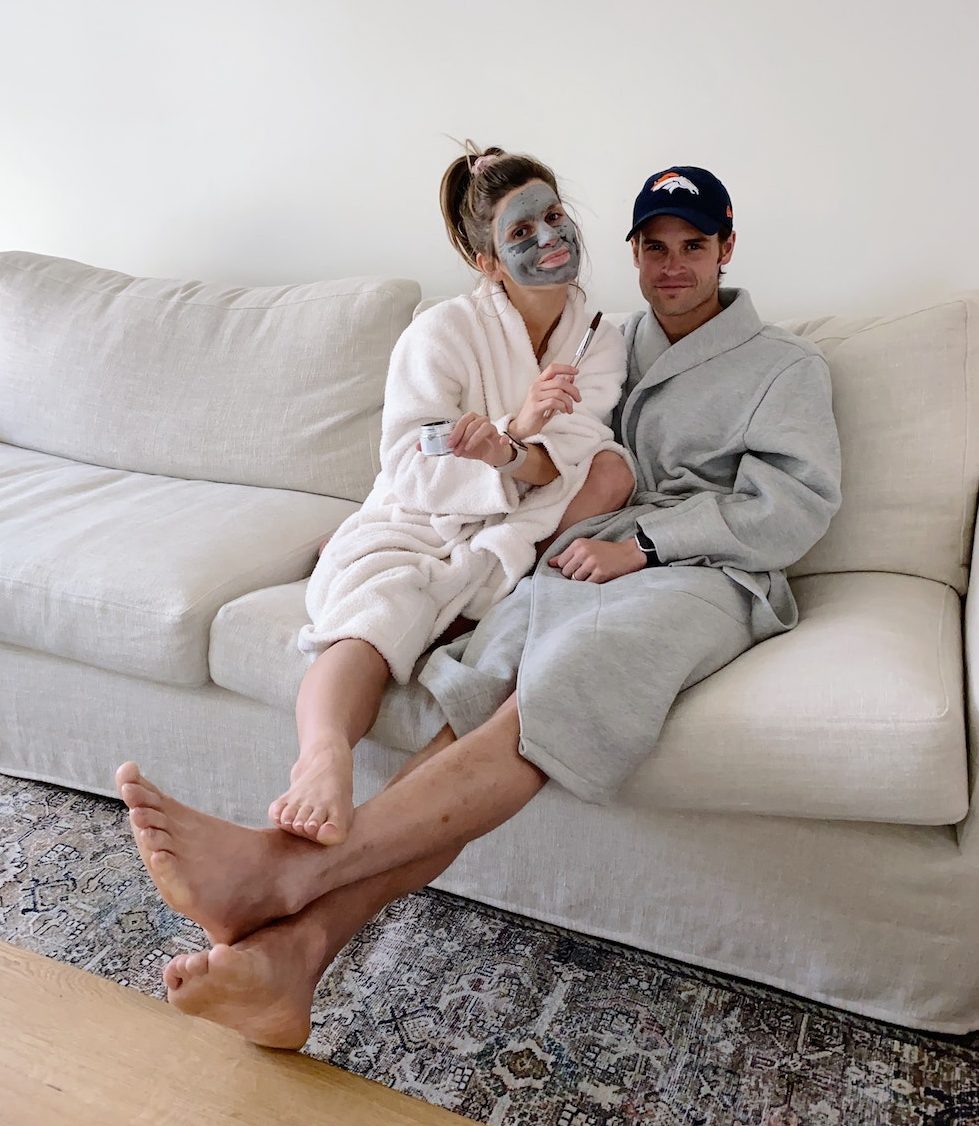 Duncan and Brighton Butler, couples stay at home spa night