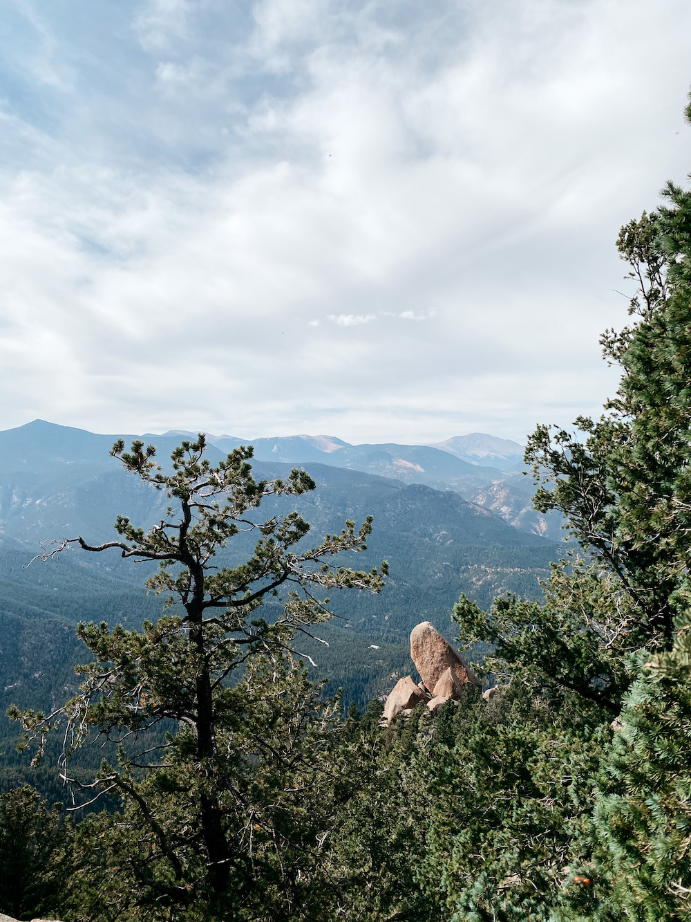 Broadmoor Cloud Camp view on top of Cheyenne Mountain