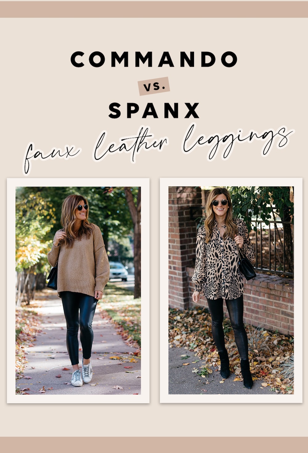 Spanx faux leather leggings vs  faux leather leggings #spanx #le