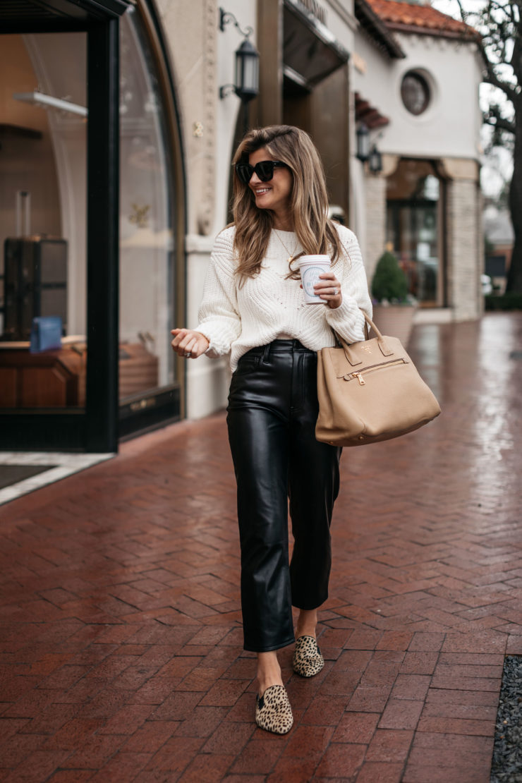 brighton butler cropped leather pants
